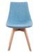 Chaise tissu bleu et bois naturel Mostol - Lot de 2 - Photo n°2