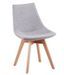 Chaise tissu gris clair et bois naturel Mostol - Lot de 2 - Photo n°6