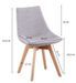 Chaise tissu gris clair et bois naturel Mostol - Lot de 2 - Photo n°2