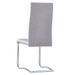 Chaise tissu gris clair et métal chromé Opera - Lot de 2 - Photo n°3