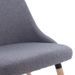 Chaise tissu gris clair et pieds bois massif Ruthe - Lot de 4 - Photo n°5
