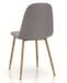 Chaise tissu gris clair et pieds métal effet bois Mosac - Lot de 4 - Photo n°2