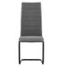 Chaise tissu gris clair et pieds métal noir Hilla - Lot de 4 - Photo n°2