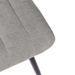 Chaise tissu gris clair matelassé et pieds métal noir Lina - Photo n°6