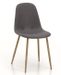 Chaise tissu gris et pieds métal effet bois Mosac - Lot de 4 - Photo n°1