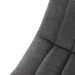 Chaise tissu gris foncé matelassé et pieds métal noir Lina - Photo n°5