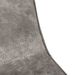 Chaise tissu imitation cuir gris clair et pieds métal noir Brika - Photo n°3