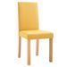 Chaise tissu jaune et bois de caoutchouc Quiso - Lot de 2 - Photo n°1