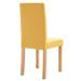 Chaise tissu jaune et bois de caoutchouc Quiso - Lot de 2 - Photo n°4