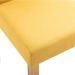 Chaise tissu jaune et bois de caoutchouc Quiso - Lot de 2 - Photo n°5