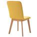 Chaise tissu jaune et pieds chêne massif Cheer - Lot de 2 - Photo n°3