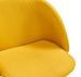 Chaise tissu jaune et pieds métal imitation bois John - Lot de 2 - Photo n°6