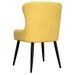 Chaise tissu jaune et pieds métal noir Malco - Lot de 2 - Photo n°5