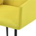 Chaise tissu jaune et pieds métal noir Calum - Lot de 2 - Photo n°6
