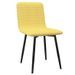 Chaise tissu jaune et pieds métal noir Osta - Lot de 2 - Photo n°1
