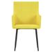 Chaise tissu jaune et pieds métal noir Calum - Lot de 4 - Photo n°2