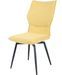 Chaise tissu jaune et pieds métal noir Tachel - Lot de 4 - Photo n°1