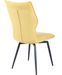 Chaise tissu jaune et pieds métal noir Tachel - Lot de 4 - Photo n°3