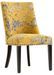 Chaise tissu jaune et pieds pin massif noir Nena - Lot de 2 - Photo n°1