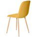 Chaise tissu jaune moutarde et pieds métal effet bois naturel Klory - Photo n°2