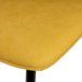 Chaise tissu jaune moutarde et pieds métal noir Klara - Photo n°8