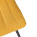 Chaise tissu jaune moutarde matelassé et pieds métal noir Lina - Photo n°6