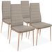 Chaise Tissu Taupe Stano - Lot de 4 - Photo n°1