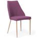 Chaise Tissu Violet Dolly - Lot de 4 - Photo n°1