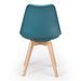 Chaise Tula style nordique - Assise en simili cuir et pieds en bois clair - Photo n°3