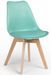 Chaise Tula style nordique - Assise en simili cuir et pieds en bois clair - Photo n°1