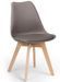 Chaise Tula style nordique - Assise en simili cuir et pieds en bois clair - Photo n°1