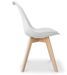 Chaise Tula style nordique - Assise en simili cuir et pieds en bois clair - Photo n°6