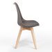 Chaise Tula style nordique - Assise en simili cuir et pieds en bois clair - Photo n°2