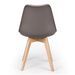 Chaise Tula style nordique - Assise en simili cuir et pieds en bois clair - Photo n°3