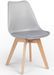 Chaise Tula style nordique - Assise en simili cuir et pieds en bois clair - Photo n°1