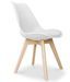 Chaise Tula style nordique - Assise en simili cuir et pieds en bois clair - Photo n°1