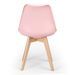 Chaise Tula style nordique - Assise en simili cuir et pieds en bois clair - Photo n°3