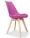 Chaise Tula style nordique - Assise en simili cuir et pieds en bois clair - Photo n°1