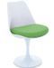 Chaise Tulipo pivotante blanc brillant avec coussin - Design haut de gamme - Photo n°1