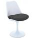 Chaise Tulipo pivotante blanc brillant avec coussin - Design haut de gamme - Photo n°1
