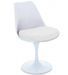 Chaise Tulipo pivotante blanc brillant avec coussin - Design haut de gamme - Photo n°3