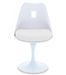 Chaise Tulipo pivotante blanc brillant avec coussin - Design haut de gamme - Photo n°4