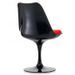 Chaise Tulipo pivotante noir brillant avec coussin - Design haut de gamme - Photo n°2