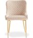 Chaise velours beige et pieds métal doré Ella - Lot de 4 - Photo n°3