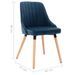 Chaise velours bleu et pieds bois de hêtre massif naturel Humako - Lot de 2 - Photo n°7