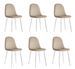 Lot de 6 chaises Ruka en velours avec pieds en acier chromé - Élégance moderne - Photo n°4