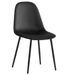 Chaise velours et pieds acier noir Ruka - Lot de 6 - Photo n°5