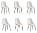 Chaise velours et pieds acier noir Ruka - Lot de 6 - Photo n°3