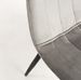 Chaise velours gris clair et pieds métal noir Londa - Lot de 2 - Photo n°3