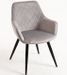 Chaise velours gris clair et pieds métal noir Zonky - Lot de 2 - Photo n°1